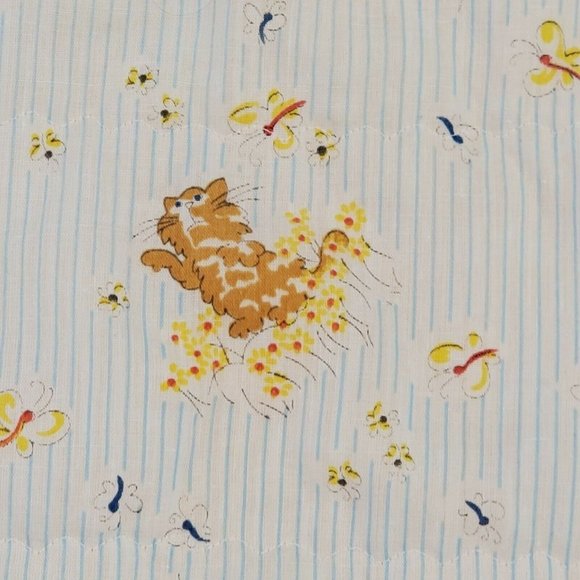 Vintage Baby Bassinet Comforter Blanket Blonde Gir - Picture 4 of 8